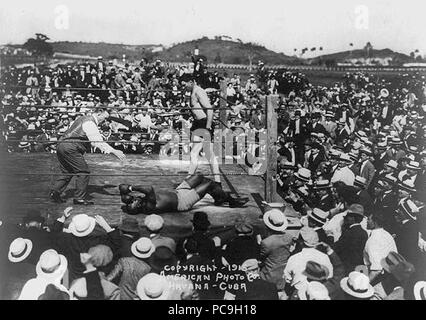 63 Willard-Johnson lutte Banque D'Images