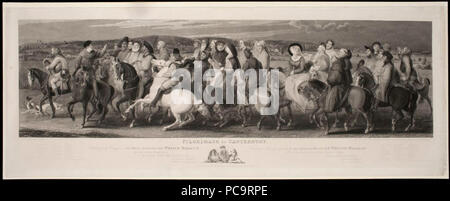 Après Thomas Stothard, le pèlerinage à Canterbury, gravée par Louis Schiavonetti et James Heath 1809-17. Banque D'Images