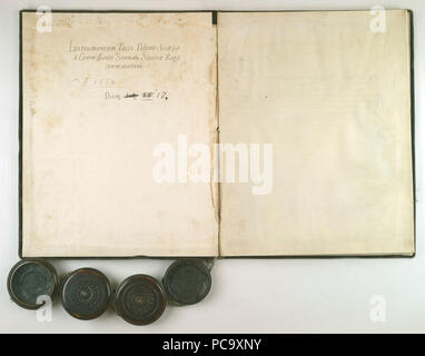 AGAD Komisarze szwedzcy Kazimierzem zawierają pokój z Janem, królem Leopoldem cesarzem polskim,,, j'Fryderykiem Wilhelmem margrabią brandenburskim,. Banque D'Images