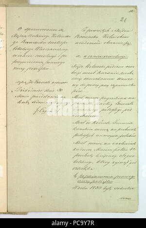 AGAD Zapiski sporządzone Rządowej wewnętrznych w Komisji, j'Duchownych patriotycznej postawy dotyczące ks. Antoniego 21 Kotowskiego. Banque D'Images