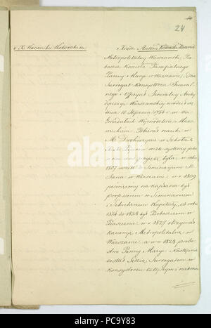 AGAD Zapiski sporządzone Rządowej wewnętrznych w Komisji, j'Duchownych patriotycznej postawy dotyczące ks. Antoniego 24 Kotowskiego. Banque D'Images