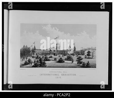 Hall, Salon International de l'agriculture, 1876-Parc Fairmont, Philadelphie - James H. Windrim, architecte ; Banque D'Images