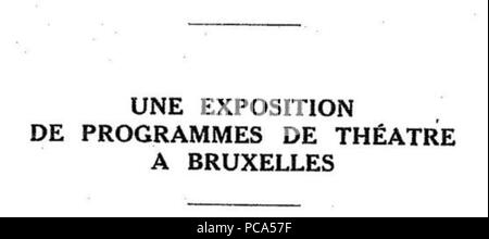 104 Bulletin de la Société des historiens du théâtre - Titre de paragraphe Banque D'Images