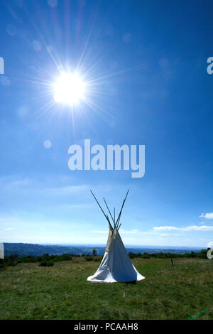 En tipi blanc massif de sancy, Auvergne, France Banque D'Images