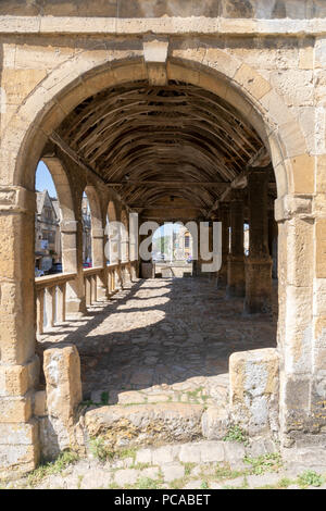 Chipping Campden. La Halle datant de construit en 1627 et construit par la ville est riche bienfaiteur, Monsieur Baptist Hicks Banque D'Images