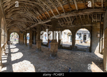 Chipping Campden. La Halle datant de construit en 1627 et construit par la ville est riche bienfaiteur, Monsieur Baptist Hicks Banque D'Images