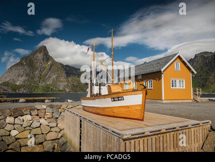 Village de pêcheurs de hamnoy, îles Lofoten, Norvège Banque D'Images