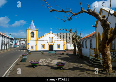 Dans l'église Santa Barbara, île de Terceira, Açores, Portugal, Europe, Atlantique Banque D'Images