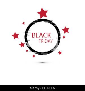 Le vendredi noir sale sign icône. Offre Spéciale Symbole avec l'ombre et la frontière et étoiles et glitch. Vector Illustration de Vecteur