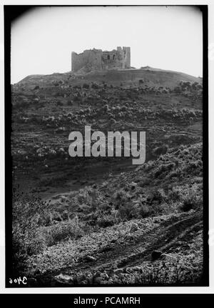 Ajlun district. Kalaat Er-Rabad. Vu depuis le nord Banque D'Images