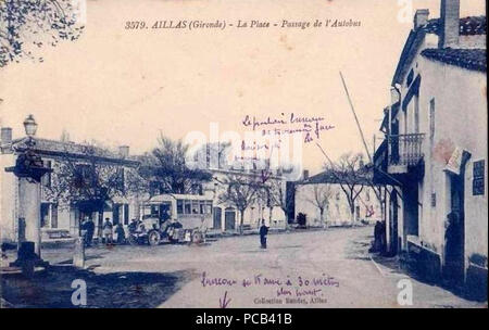 Aillas - bourg 1. Banque D'Images