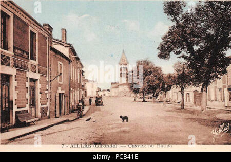 Aillas - bourg 2. Banque D'Images