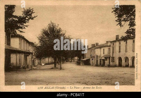 Aillas - bourg 6. Banque D'Images