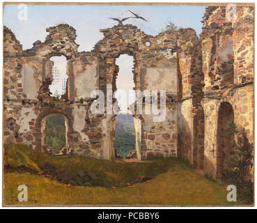 599 Les ruines de Brahehus près de Jönköping, Suède. Frederik Hansen Sødring (étude) - Nationalmuseum - 212132 Banque D'Images