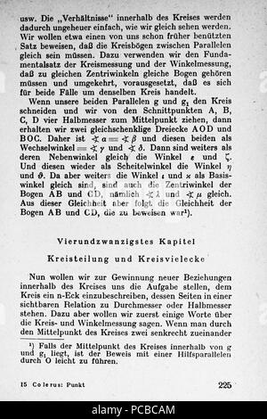 60 Vom Punkt zur Vierten Seite 225 Dimension Banque D'Images