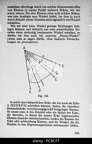 61 Vom Punkt zur Vierten Seite 343 Dimension Banque D'Images