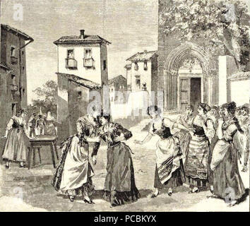 8 Cavelleria Rusticana, scène de la premiere 1890, Teatro Costanzi, Rome Banque D'Images