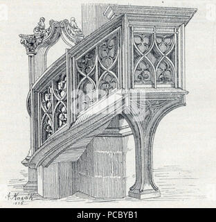 53 Soupis politický lounský památek, Cheb okres, Kostel sv. Mikuláše, kazatelna Banque D'Images