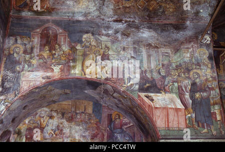47 peintures dans l'église de la Théotokos Peribleptos Ohrid de 0246 Banque D'Images