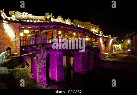 Le pont couvert japonais de Hoi An, Vietnam Banque D'Images