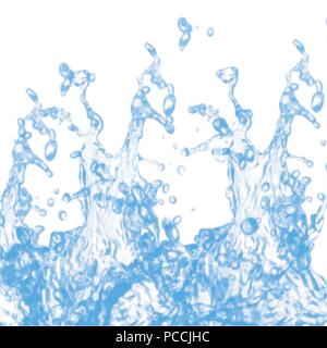 De l'eau aquarelle bleu motif splash, vector illustration Illustration de Vecteur