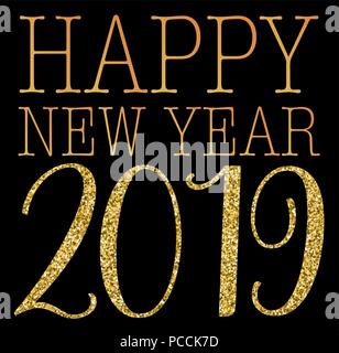 Bonne année 2019 carte de voeux Illustration de Vecteur