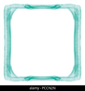 Aquarelle vert émeraude frame border pattern, vector illustration Illustration de Vecteur