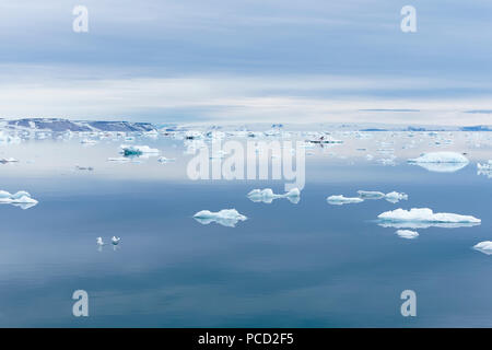 Seascape avec de la glace en France Banque D'Images