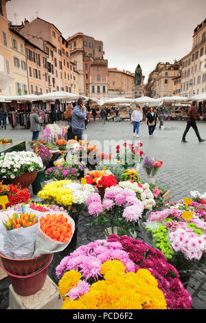 Marché sur la place Campo de Fiori, Rome, Latium, Italie, Europe Banque D'Images