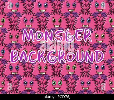 Cartoon Monstres Seamless Illustration de Vecteur