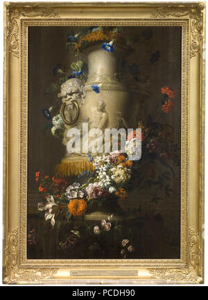 60 En Vase avec guirlande de fleurs (Jean-Baptiste Monnoyer) - Nationalmuseum - 18715 Banque D'Images