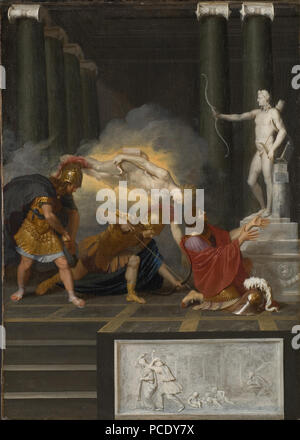 Bertholet Flemalle 1630-1702 såras hälen : Akilles je. NM 4284 Blessé au talon d'Achille (Bertholet Flemalle (1630-1702) - Nationalmuseum - 17431 Banque D'Images