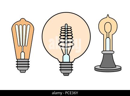 Vintage lampe ampoule Illustration de Vecteur