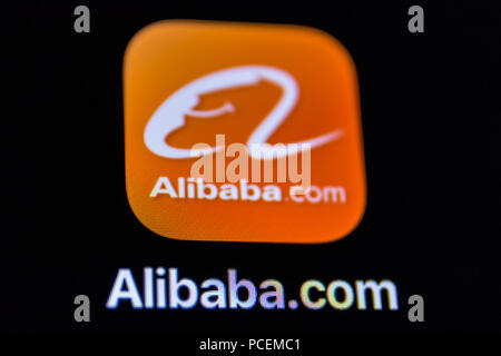 Indianapolis - Circa 2018 Août Alibaba : icône de l'application. Groupe d''Alibaba est un e-commerce, de la vente au détail, Internet, AI et de la technologie II conglomérat Banque D'Images