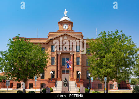 1910 Historique Jones County Courthouse dans Anson Texas en style Beaux-arts. Banque D'Images