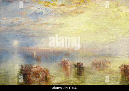 Joseph Mallord William Turner (British, 1775 - 1851 ), l'approche de Venise, 1844, huile sur toile, Collection Andrew W. Approche 53 à Venise un11470 Banque D'Images