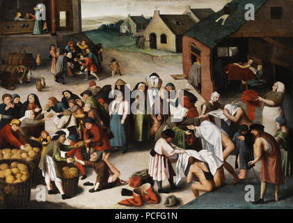 102 Brueghel-Umkreis Werke der Barmherzigkeit Banque D'Images