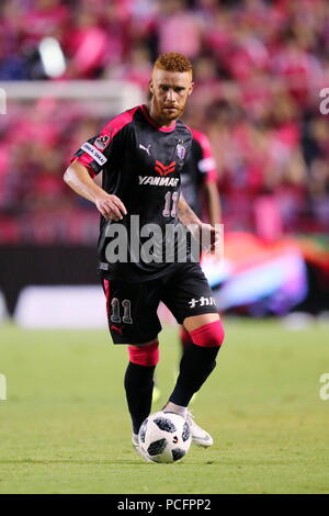 Osaka, Japon. 1er août 2018. Souza (Cerezo) Football/soccer : 2018 J1 match de championnat entre Cerezo Osaka 1-1 Vissel Kobe au Kincho Stadium à Osaka, Japon . Credit : Naoki Nishimura/AFLO SPORT/Alamy Live News Banque D'Images