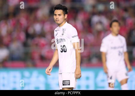 Osaka, Japon. 1er août 2018. Theerathon (Vissel) Football/soccer : 2018 J1 match de championnat entre Cerezo Osaka 1-1 Vissel Kobe au Kincho Stadium à Osaka, Japon . Credit : Naoki Nishimura/AFLO SPORT/Alamy Live News Banque D'Images