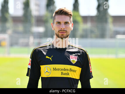 Stuttgart, Allemagne. 19 juillet, 2018. Bundesliga, le VfB Stuttgart photocall officiel pour la saison 2018/19 à Stuttgart, Allemagne : gardien Ron-Robert Zieler ; Credit : Jan-Philipp Strobel/dpa | dans le monde d'utilisation/dpa/Alamy Live News Banque D'Images