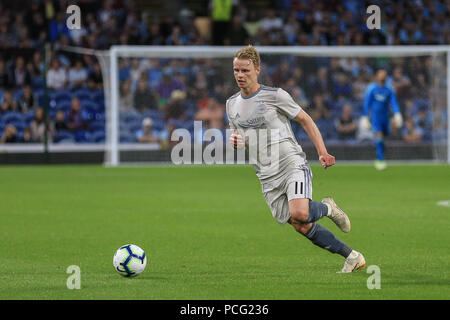 Turf Moor, Burnley, Royaume-Uni. 2 août 2018, Turf Moor, Burnley, Angleterre ; l'UAFA Deuxième tour de qualification de la Ligue Europa Burnley v Aberdeen ; Gary Mackay-Steven d'Aberdeen : Crédit News Images /Alamy Live News Banque D'Images