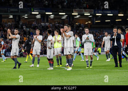 Burnley, Royaume-Uni. 2 août 2018. Après le triste regard Aberdeen l'UEFA Europa League Deuxième tour de qualification deuxième match de jambe entre Burnley et Aberdeen à Turf Moor le 2 août 2018 à Burnley, en Angleterre. Credit : PHC Images/Alamy Live News Banque D'Images