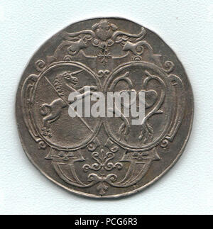 107 Fondation de l'Eglise 1638 Březnice Médaille av Banque D'Images