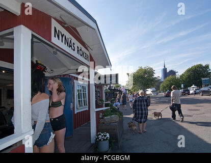 Nainital, Suède - le 18 juillet 2018 : rokeri Nynas magasins de fruits de mer et de l'extérieur des magasins le 18 juillet 2018 en Suède, de Nynashamn. Banque D'Images