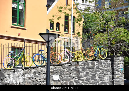 Location sculpture, Bergen, Norvège. Juillet, 2018 Banque D'Images