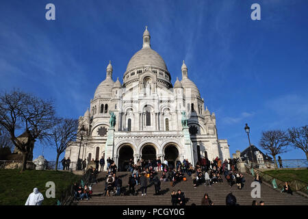 Basilique du Sacré Coeur, dédiée au Sacré Coeur de Jésus à Paris Banque D'Images