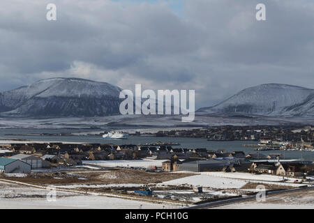 Stromness en hiver, îles Orkney Banque D'Images