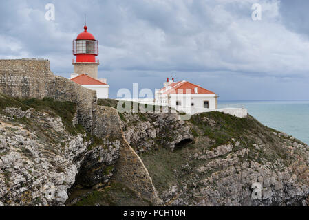 Portugal, région de l'Algarve, Lagos : Cap St Vincent, Cabo Sao Vicente Banque D'Images