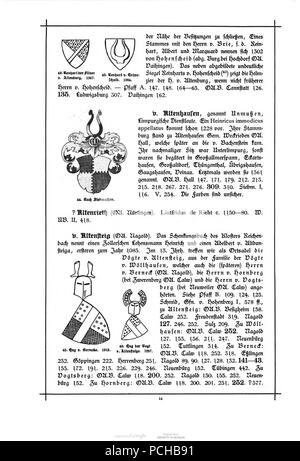 Wuerttembergisches Alberti Adels- und Wappenbuch 0014. Banque D'Images