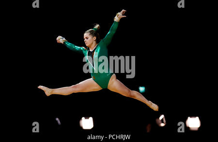 Ireland's Meaghan Smith sur le faisceau lors de la première journée de l'Europe 2018 à la SSE Hydro, Glasgow. Banque D'Images